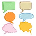 Vector Set of Comics Speech Bubbles. Comix Balloons. Royalty Free Stock Photo