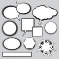 Vector set of comics style speech bubbles Royalty Free Stock Photo