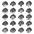 Vector Set of Computer Cloud Related Icons Royalty Free Stock Photo