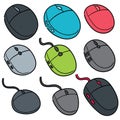 Vector set of computer mouses Royalty Free Stock Photo