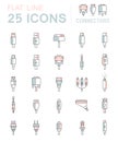 Vector Set Connectors for PC and Mobile Devices Royalty Free Stock Photo