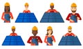 Vector set of constructors and builders characters