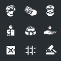 Vector Set of Corruption and punishment Icons.