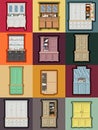 Vector Furniture Set of Cupboards Royalty Free Stock Photo