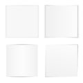 Vector set of curved square photo frames