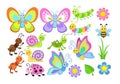 Vector Set of Cute Cartoon Bugs