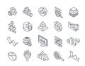 Vector Set of Data Analysis Related Line Icons Royalty Free Stock Photo