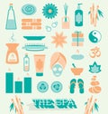 Vector Set: Day at The Spa Icons and Symbols