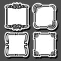 Vector set of decorative Frames Royalty Free Stock Photo