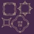 Vector set with decorative monogram for design template.