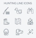 Vector set of deer hunt symbols.