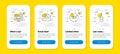 Vector set of 360 degrees, Like video and Reject mail line icons set. Vector