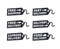 Vector set of delivery service Royalty Free Stock Photo