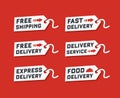 Vector set of delivery service Royalty Free Stock Photo