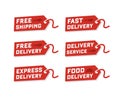 Vector set of delivery service Royalty Free Stock Photo