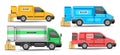 Vector set of Delivery Vans