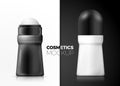 Vector set deodorant bottle, standing on the table Royalty Free Stock Photo