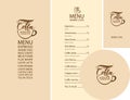 Vector set of design elements for coffee house Royalty Free Stock Photo