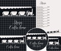 Vector set of design elements for coffee house Royalty Free Stock Photo