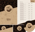 Vector set of design elements for coffee house