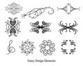 Vector set of design elements including music symbol treble clef Royalty Free Stock Photo