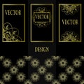 Vector set of design elements, labels and frames for packaging for luxury products in vintage style - places and frames Royalty Free Stock Photo