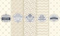 Vector set of design elements labels, icon, logo, frame, luxury packaging for the product Royalty Free Stock Photo