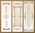 Vector set of design elements labels, icon, logo, frame, luxury packaging for the product Royalty Free Stock Photo