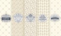 Vector set of design elements labels, icon, logo, frame, luxury packaging for the product Royalty Free Stock Photo