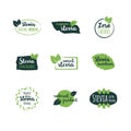 Vector set of design elements with sweetener stevia