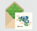 Vector set for design. Envelope and card with cute Koala Royalty Free Stock Photo