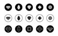 Vector set of diamond icons Royalty Free Stock Photo