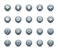 Vector set of diamond icons