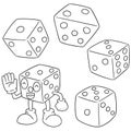 Vector set of dice Royalty Free Stock Photo