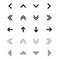 Vector set of different black Arrows icon Royalty Free Stock Photo