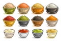 Vector Set of different Bowls