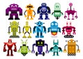 Vector Set Of Different Cartoon Robots Isolated Royalty Free Stock Photo