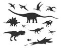 Vector Set Of Different Cute Cartoon Dinosaurs Royalty Free Stock Photo
