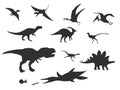 Vector Set Of Different Cute Cartoon Dinosaurs