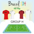 Vector Set Of Different Football Soccer Uniform Shirts