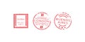Vector Set of Different Postmark and Stamps. Vector Set of Stamps and Postmarks Royalty Free Stock Photo