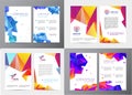 Vector set of document, letter or logo style cover brochure and letterhead template design mockup for business Royalty Free Stock Photo