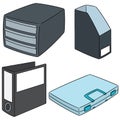 Vector set of document storage Royalty Free Stock Photo