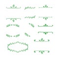 Vector Set of Doodle Blank Natural Frames, Outline Hand Drawn Vignettes.