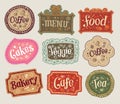 Vector set of doodle labels Royalty Free Stock Photo