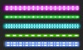 Vector set of double row led strips