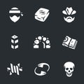 Vector Set of Drug cartel Icons.