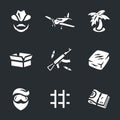 Vector Set of Drug lord Icons.