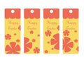 Vector set of Easter bookmark. Happy Easter. Royalty Free Stock Photo