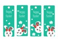 Vector set of Easter bookmark. Happy Easter, rabbit. Royalty Free Stock Photo